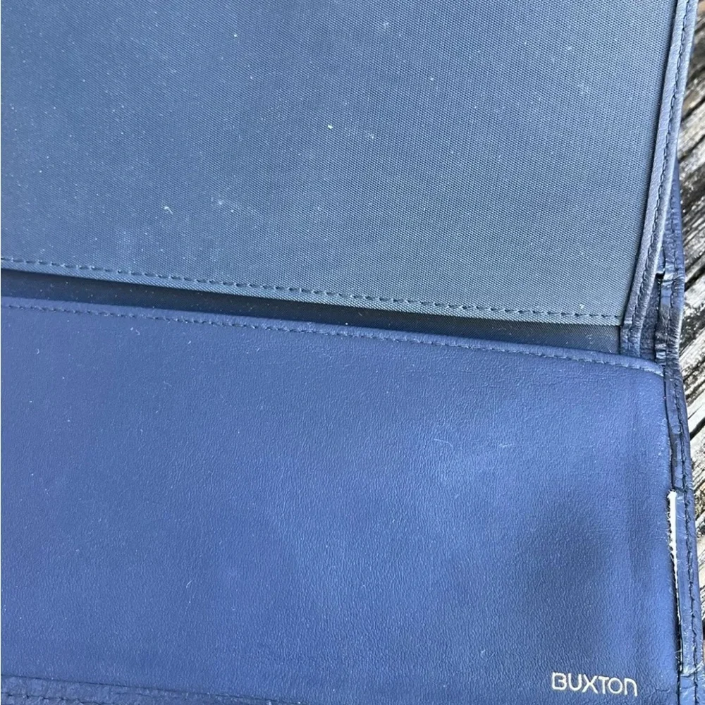 Lady Buxton Leather Wallet Navy Coin Purse Credit Card Holder Vintage 70s 80s